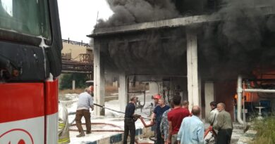 حريق في مبنى تابع لمصفاة حمص