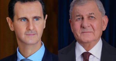 الرئيس الأسد والرئيس العراقي عبد اللطيف رشيد يتبادلان هاتفياً التهنئة بحلول عيد الأضحى